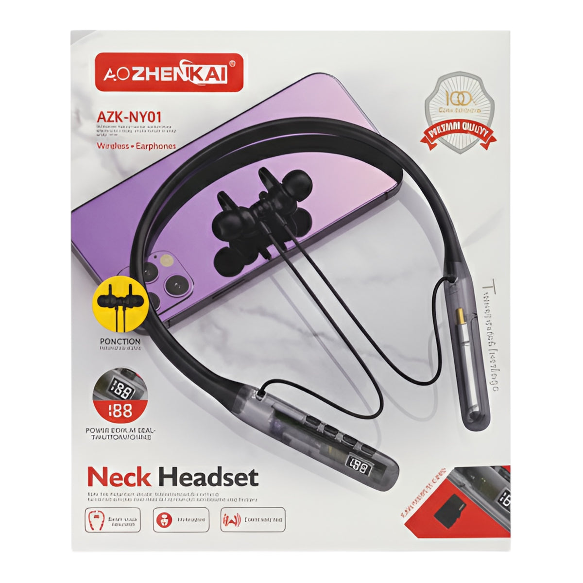 AOZHENKAI AZK-NY01 Wireless Bluetooth Neckband Headset