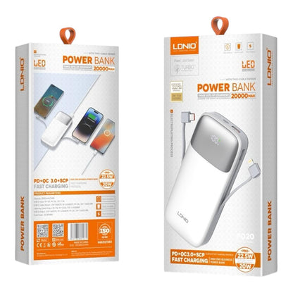 LDNIO 20000mAh Fast Charging Power Bank PQ20