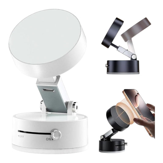 Foldable Vacuum Magnetic Car Holder – 360° Rotation with Strong Magnet & Locking Base