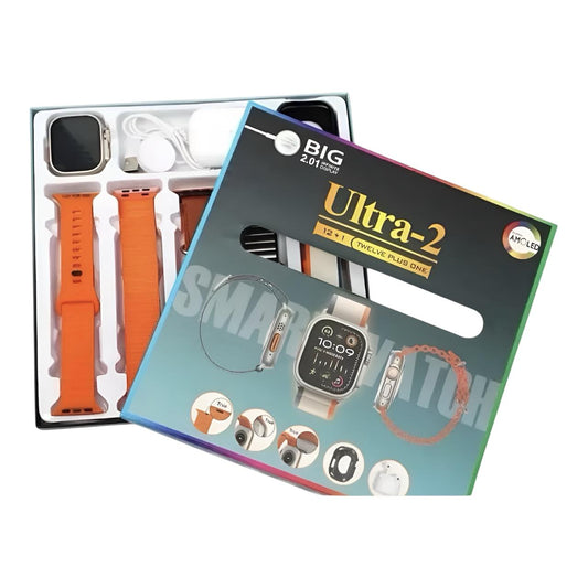 Ultra-2 Smart Watch Combo – Big Infinite Display | 12+1 Premium Kit